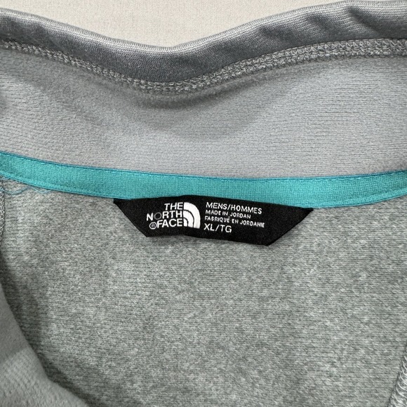The North Face Sweatshirt Mens XL Gray Blue Long Sleeve 1/4 Zip Pull Over Logo - Picture 5 of 9